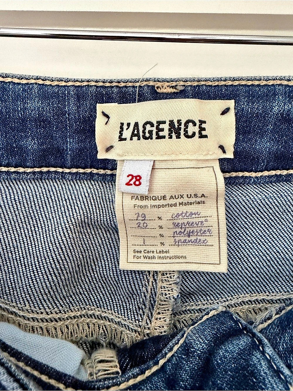 L’AGENCE Marty High Rise Flare Jeans Ramada Blue Size 28 - Picture 8 of 9